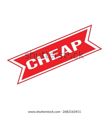 Cheap Rubber Stamp. Red Cheap Rubber Grunge Stamp Seal Vector Illustration - Vector