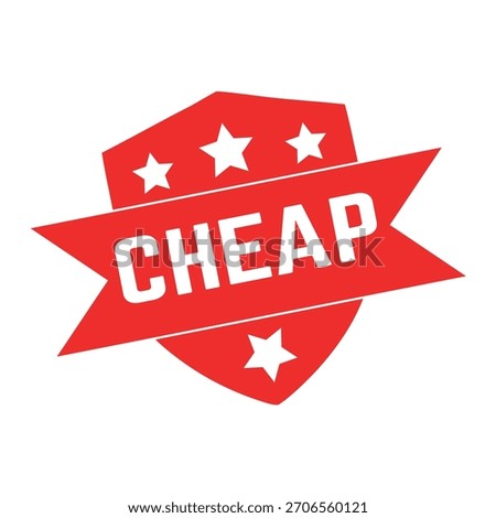 Cheap Rubber Stamp. Red Cheap Rubber Grunge Stamp Seal Vector Illustration - Vector