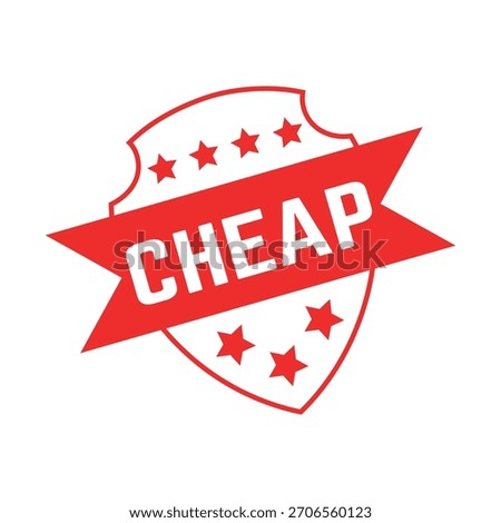 Cheap Rubber Stamp. Red Cheap Rubber Grunge Stamp Seal Vector Illustration - Vector