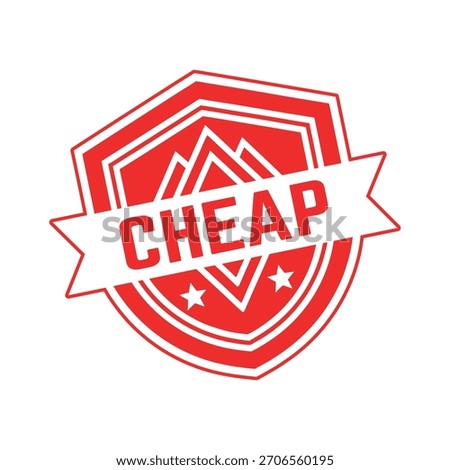 Cheap Rubber Stamp. Red Cheap Rubber Grunge Stamp Seal Vector Illustration - Vector