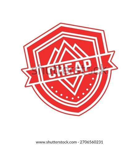 Cheap Rubber Stamp. Red Cheap Rubber Grunge Stamp Seal Vector Illustration - Vector