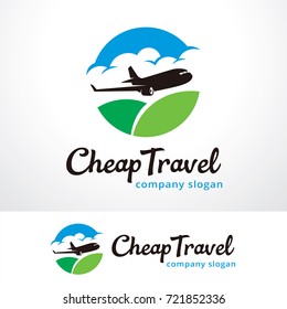 Cheap Travel Logo Template Design Vector, Emblem, Design Concept, Creative Symbol, Icon
