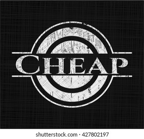 Cheap written with chalkboard texture