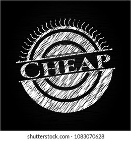  Cheap written on a blackboard