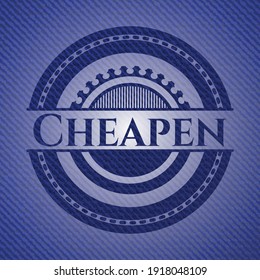 Cheapen con textura jean. Ilustración vectorial. Detallado. 