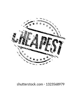 Cheapest grunge round stamp