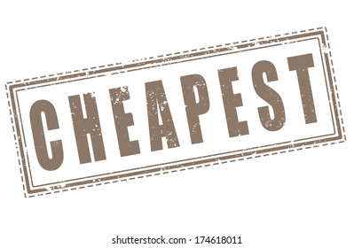 cheapest grunge stamp on white vector illustration