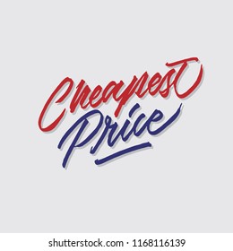 cheapest price hand lettering typography sales and marketing shop store signage poster	