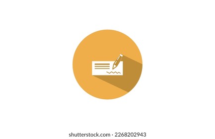 Cheaque icon design template. Modern vector icon design template illustration