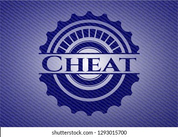 Cheat badge with jean texture