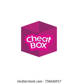 Cheat Box Vector, box icon, cute box, 3d box with cartoon style