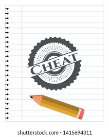 Cheat drawn with pencil strokes. Vector Illustration. Detailed.
