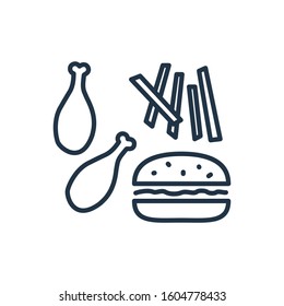 Cheat meal icon. Isolated fast food and cheat meal icon line style. Premium quality vector symbol drawing concept for your logo web mobile app UI design.