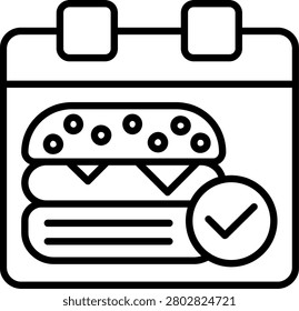 Cheat Meal Line Icon Vector Design
