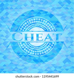 Cheat realistic sky blue mosaic emblem