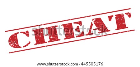 cheat vector stamp on white background