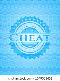 Cheat water wave representation emblem.