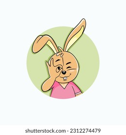 ilustrador vectorial de imagen de conejito de trampas
