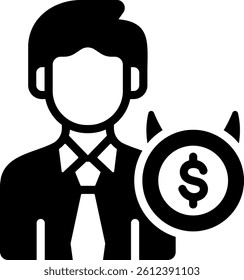 Cheater Icon Glyph Vector Illustration
