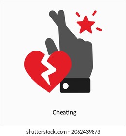 Cheating or Fraud Icon Concept