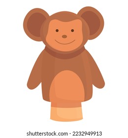 Vector de dibujos animados de muñecas cheburashka. Espectáculo de marionetas. Juego infantil