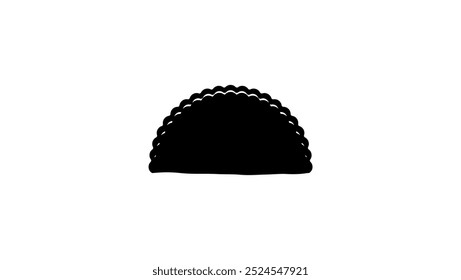 chebureki emblem, black isolated silhouette