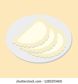 Chebureks para fritar, ilustração vetorial
