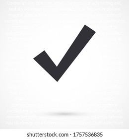 Marque el icono de contorno aislado en el fondo. Compruebe el símbolo de diseño de sitios web, aplicación móvil, logotipo de verificación, interfaz de usuario. Trazo editable. Ilustración vectorial. Comprobación Eps10