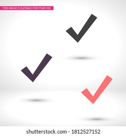 Marque el icono de contorno aislado en el fondo. Compruebe el símbolo de diseño de sitios web, aplicación móvil, logotipo de verificación, interfaz de usuario. Trazo editable. Ilustración vectorial. Comprobación Eps10