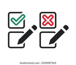Símbolo del icono de la casilla de verificación. vector de ilustración