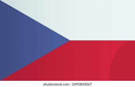 Chech national flag. Czech Republic country identity. Vector illustration