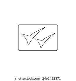 cheched sign vector type icon