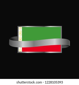 Chechen Republic flag Ribbon banner design