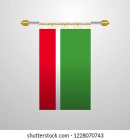 Chechen Republic hanging Flag