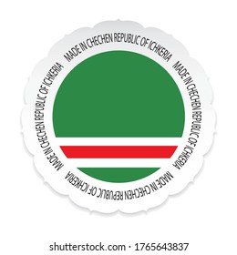 Chechen Republic of Ichkeria Flag .Made in Chechen Republic of Ichkeria a white background.Vector