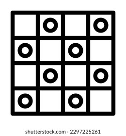 Chechers Vector Line Icon Design