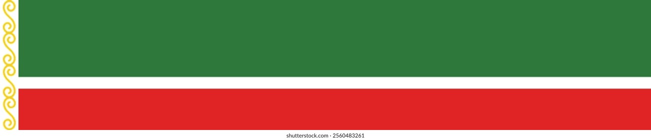 Chechnya flag long banner digital vector illustration