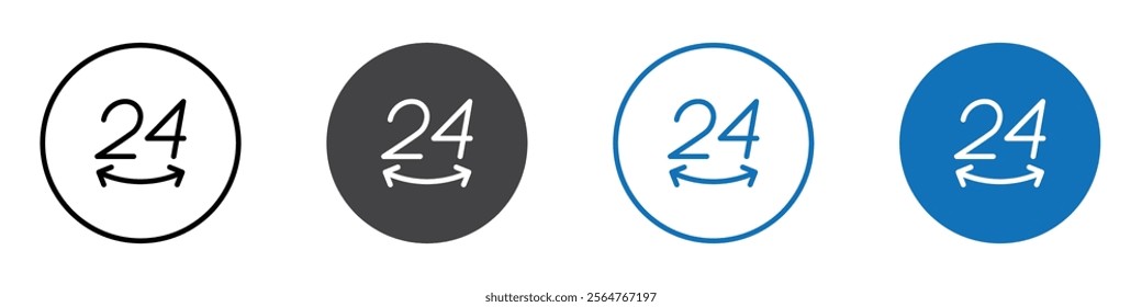 Check 24 icon flat editable icon mark set.
