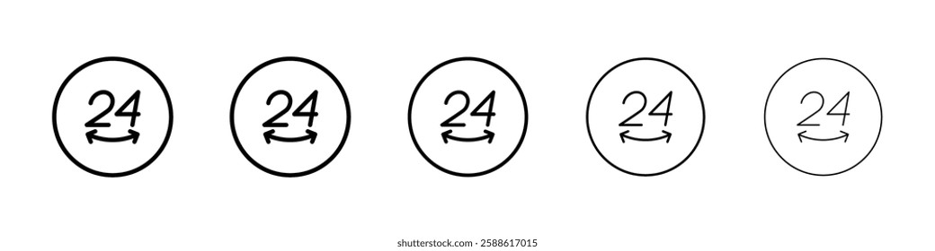 Check 24 icon Vector logo sign