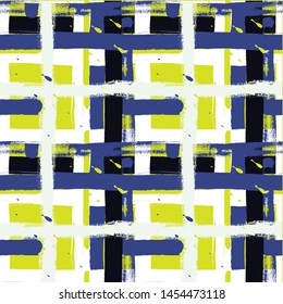 Check abstract destroy painted Handsketch fashion