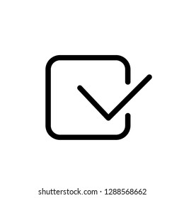  check abstract outline vector  isolated illustration editable
