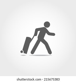check in airport icon on white background