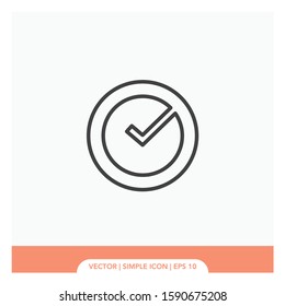 Check Approval symbol Icon Vector Illustration