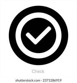Check and approve icon concept