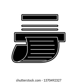 check from ATM icon. Element of Banking for mobile concept and web apps icon. Glyph, flat icon for website design and development, app development