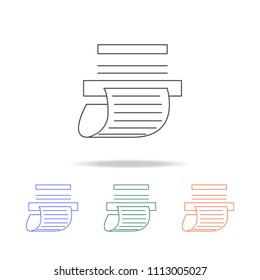 check from ATM icon. Elements of banking in multi colored icons. Premium quality graphic design icon. Simple icon for websites, web design, mobile app, info graphics on white background