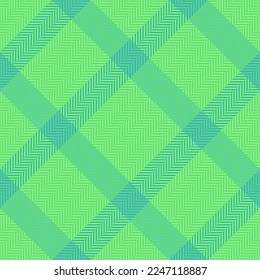 Check background fabric. Tartan texture pattern. Seamless textile plaid vector in green color.