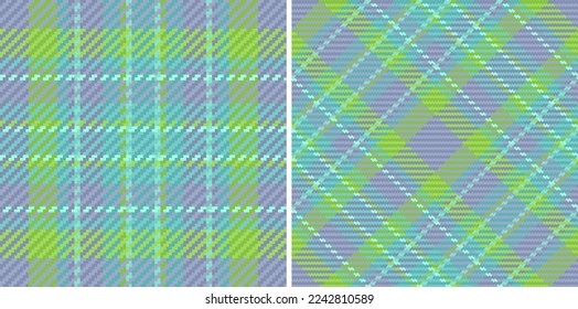 Hintergrundmuster überprüfen. Tartan plaid Textilien. Nahtlose Gewebe, Vektorstruktur in Set.