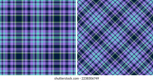 Check background plaid. Pattern seamless fabric. Textile vector tartan texture in set.