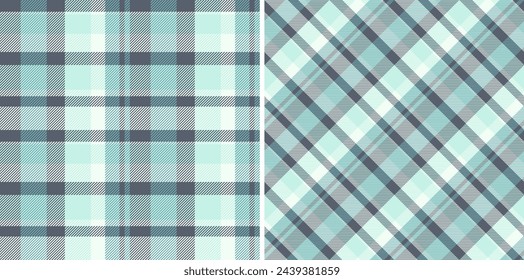 Check background texture of tartan plaid seamless with a textile vector pattern fabric. Set in winter colours. Stylish gingham patterns for clothing.